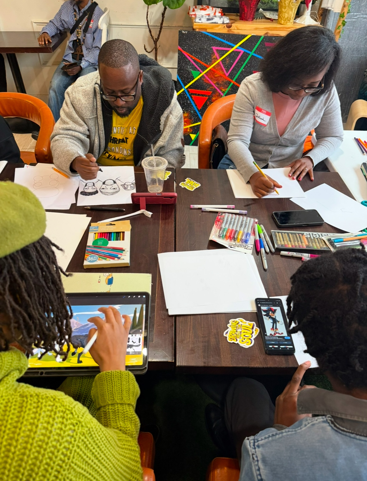 Live art sketch session